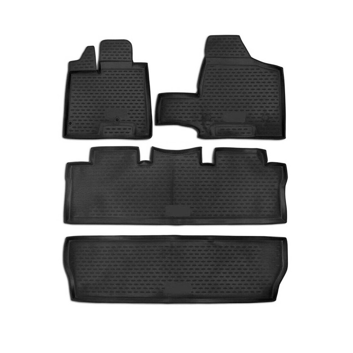 Toyota Sienna Floor Mats - Omac - Rubber TPE - Black - 2004-2010